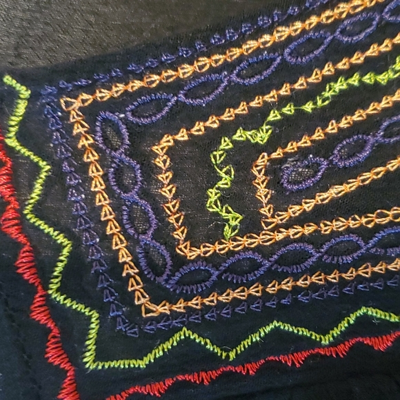 Peasant Gauzy Boho Embroidered Blouse Sz Smal EUC! - Picture 4 of 10